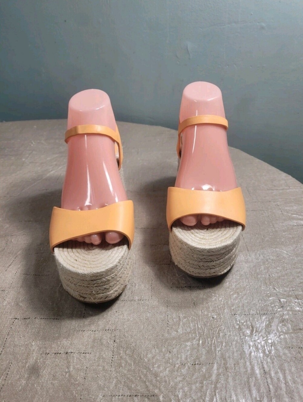 Antonio Melani Women's Size 7.5 M Espadrille Wedge Sandals Orange Peach 59 - Picture 8 of 12